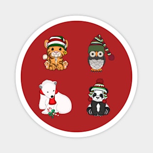 Cute Christmas Creatures Magnet